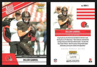 2025 Panini Instant DILLON GABRIEL #RRR-5 Rated Rookie Retro #/279 Browns - Football Card Single