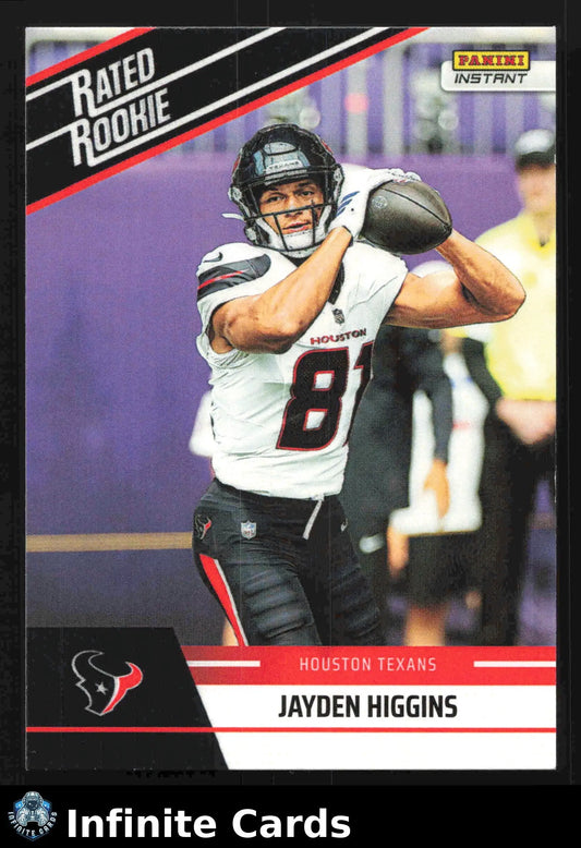 2025 Panini Instant Football JAYDEN HIGGINS #RRR-9 Rated Rookie Retro #/279 - Football Card Single
