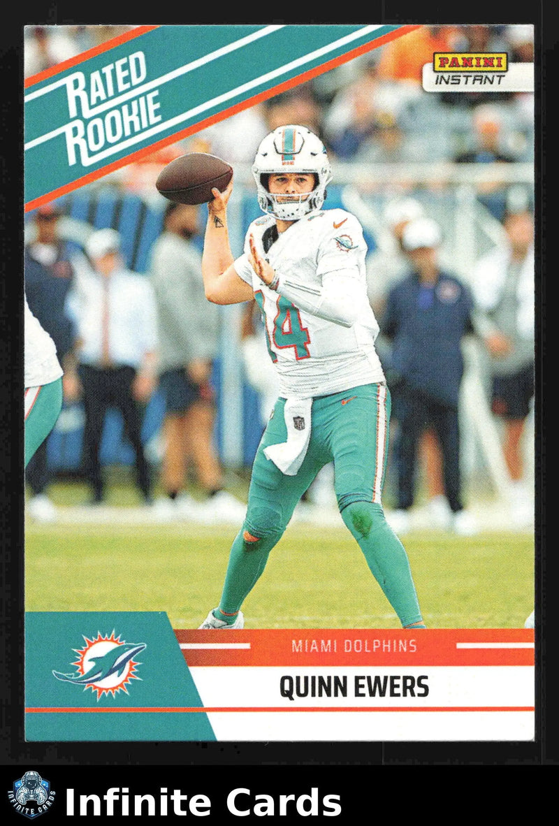 2025 Panini Instant Football QUINN EWERS #RRR-18 #/279 Miami Dolphins RC - Football Card Single