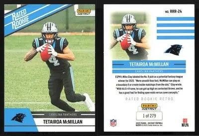 2025 Panini Instant Football TETAIROA MCMILLAN #RRR-24 Rated Rookie Retro #/279 - Football Card Single