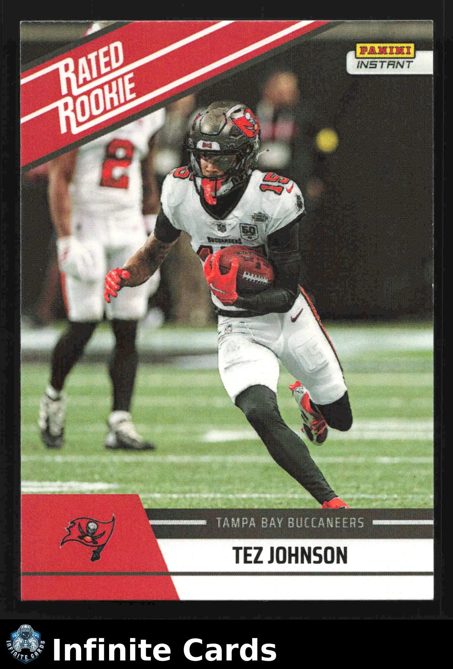 2025 Panini Instant Football TEZ JOHNSON #RRR-25 Rated Rookie Retro #/279 - Football Card Single