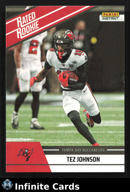 2025 Panini Instant Football TEZ JOHNSON #RRR-25 Rated Rookie Retro #/279 - Football Card Single