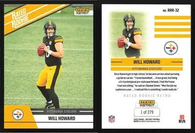 2025 Panini Instant Football WILL HOWARD #RRR-32 Rated Rookie Retro #/279 - Football Card Single