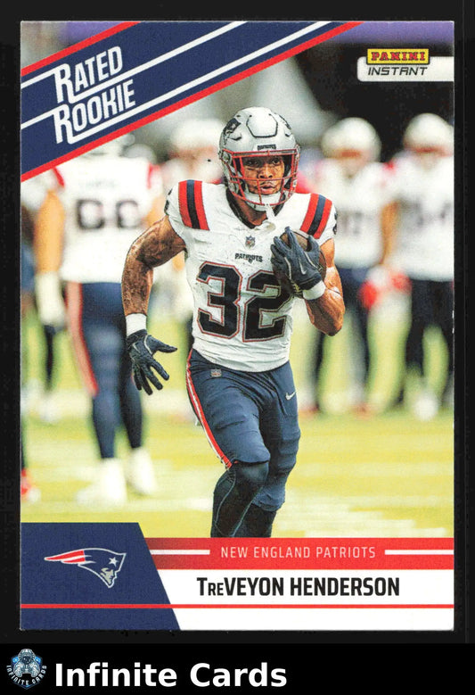 2025 Panini Instant TREVEYON HENDERSON #RRR-28 Rated Rookie Retro #/279 Patriots - Football Card Single