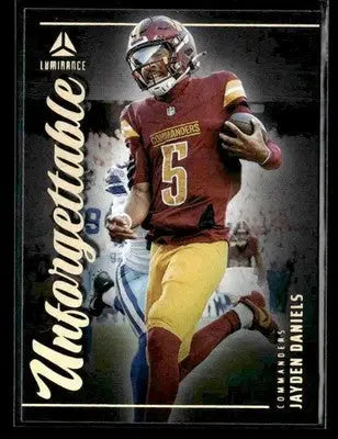 2025 Panini Luminance #1 Jayden Daniels Unforgettable - Football Card Single