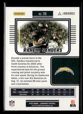 2025 Panini Luminance #118 Raheim Sanders - Football Card Single