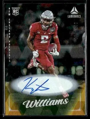 2025 Panini Luminance #134 Kyle Williams Gold Auto #/100 RC New England Patriots - Football Card Single