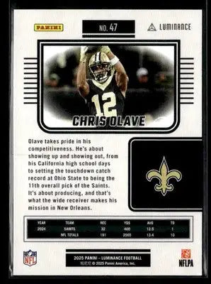 2025 Panini Luminance #47 Chris Olave - Football Card Single