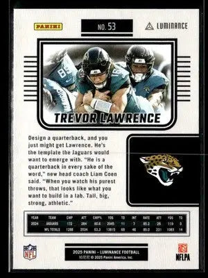 2025 Panini Luminance #53 Trevor Lawrence - Football Card Single