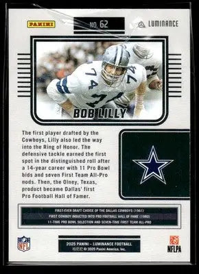 2025 Panini Luminance #62 Bob Lilly Gold #/299 - Football Card Single