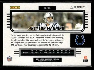 2025 Panini Luminance #96 Peyton Manning - Football Card Single