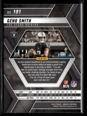 2025 Panini Mosaic #101 Geno Smith - Football Card Single