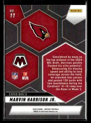 2025 Panini Mosaic #11 Marvin Harrison Jr. Montage - Football Card Single