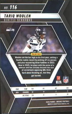 2025 Panini Mosaic #116 Tariq Woolen - Football Card Single