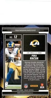 2025 Panini Mosaic #12 Puka Nacua Touchdown Masters