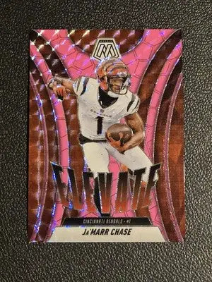 2025 Panini Mosaic #14 Ja’Marr Chase Elevate Mosaic Pink Fluorescent - Football Card Single