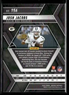 2025 Panini Mosaic #156 Josh Jacobs - Football Card Single