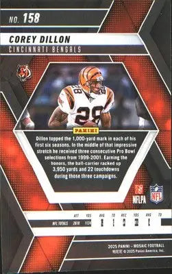 2025 Panini Mosaic #158 Corey Dillon - Football Card Single