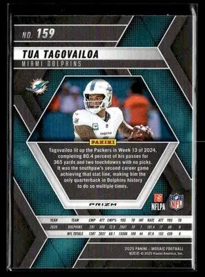 2025 Panini Mosaic #159 Tua Tagovailoa Red Mosaic Miami Dolphins - Football Card Single