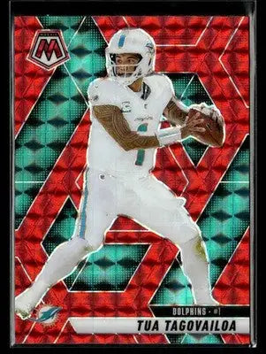 2025 Panini Mosaic #159 Tua Tagovailoa Red Mosaic Miami Dolphins - Football Card Single