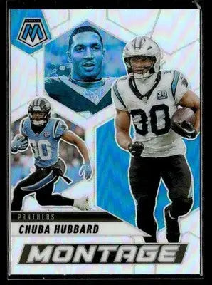 2025 Panini Mosaic #16 Chuba Hubbard Montage Silver - Football Card Single