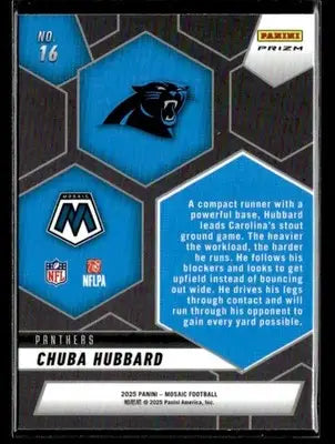 2025 Panini Mosaic #16 Chuba Hubbard Montage Silver - Football Card Single