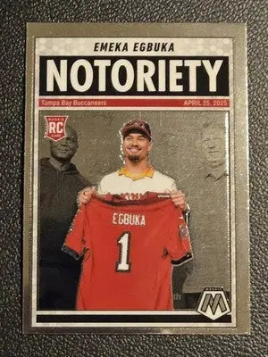 2025 Panini Mosaic #16 Emeka Egbuka Notoriety - Football Card Single