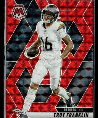 2025 Panini Mosaic #16 Troy Franklin Mosaic Red Prizm Denver Broncos - Football Card Single