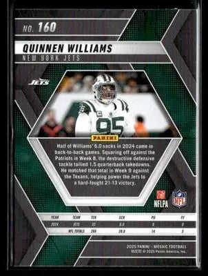 2025 Panini Mosaic #160 Quinnen Williams - Football Card Single