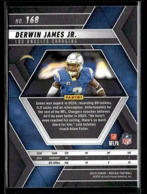 2025 Panini Mosaic #168 Derwin James Jr. - Football Card Single