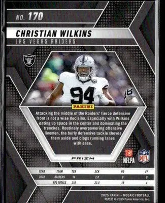 2025 Panini Mosaic #170 Christian Wilkins Silver