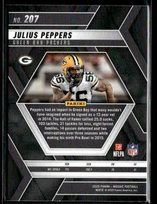 2025 Panini Mosaic #207 Julius Peppers - Football Card Single