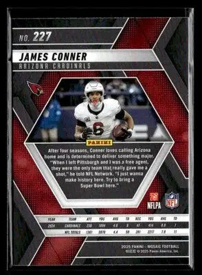2025 Panini Mosaic #227 James Conner - Football Card Single
