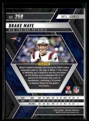 2025 Panini Mosaic #258 Drake Maye - Football Card Single