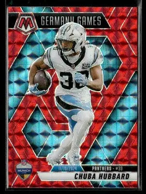 2025 Panini Mosaic #260 Chuba Hubbard Red Mosaic Carolina Panthers - Football Card Single