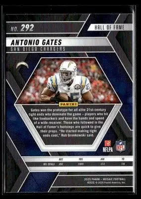 2025 Panini Mosaic #292 Antonio Gates - Football Card Single