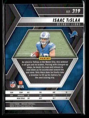 2025 Panini Mosaic #319 Isaac TeSlaa - Football Card Single