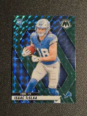2025 Panini Mosaic #319 Isaac TeSlaa Mosaic Green - Football Card Single