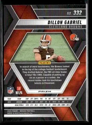 2025 Panini Mosaic #332 Dillon Gabriel Silver - Football Card Single