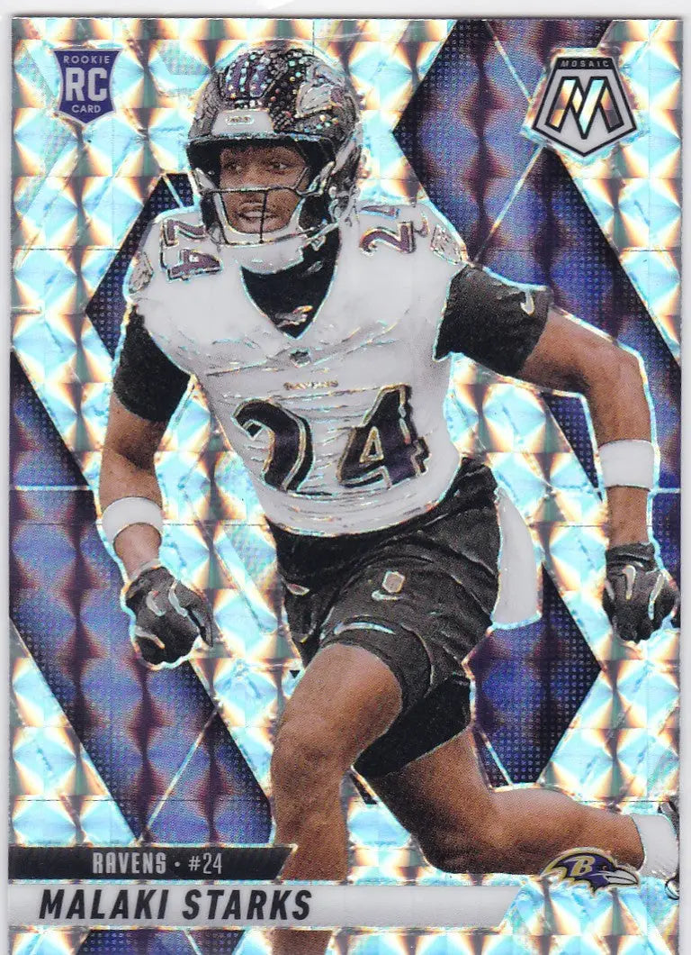 2025 Panini Mosaic #347 Malaki Starks Prizm RC Baltimore Ravens - Football Card Single