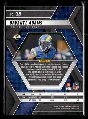 2025 Panini Mosaic #38 Davante Adams Los Angeles Rams - Football Card Single
