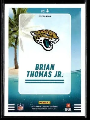 2025 Panini Mosaic #4 Brian Thomas Jr. Splash Mosaic Silver - Football Card Single