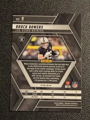 2025 Panini Mosaic #5 Brock Bowers - Football Card Single