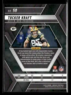2025 Panini Mosaic #50 Tucker Kraft - Football Card Single