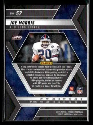 2025 Panini Mosaic #52 Joe Morris - Football Card Single