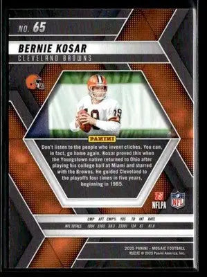 2025 Panini Mosaic #65 Bernie Kosar - Football Card Single
