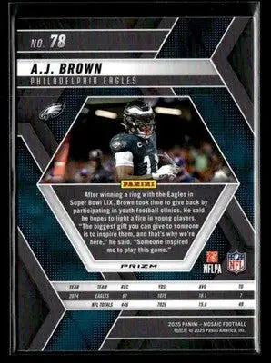 2025 Panini Mosaic #78 A.J. Brown - Football Card Single