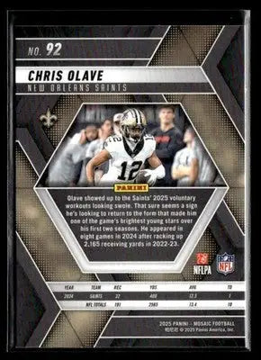 2025 Panini Mosaic #92 Chris Olave - Football Card Single