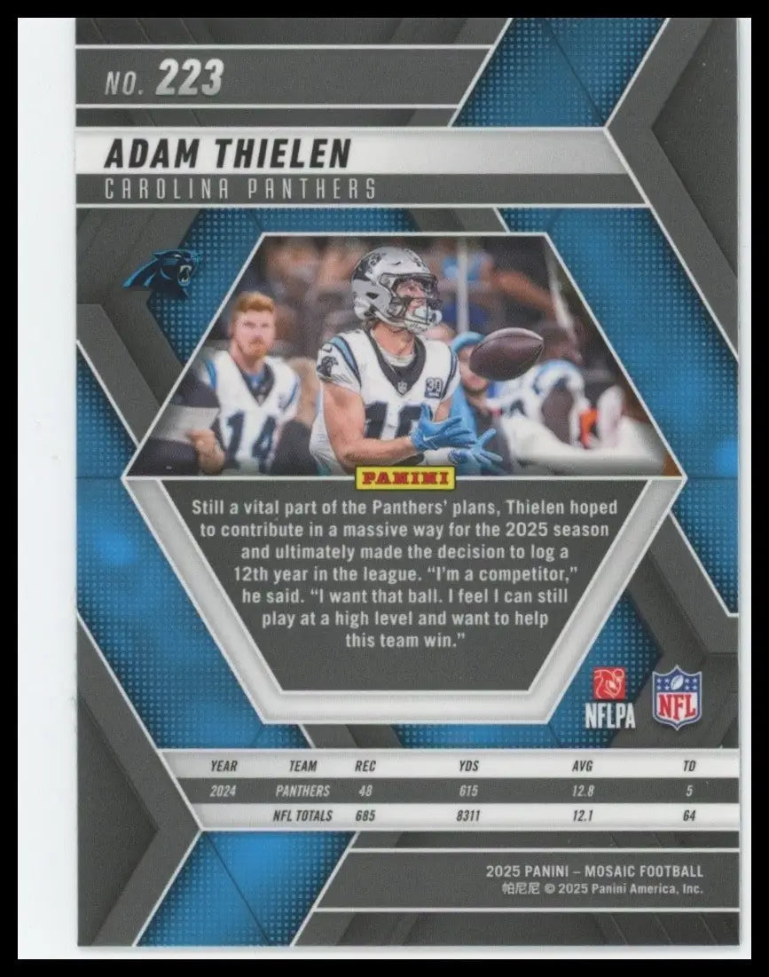 2025 Panini Mosaic - Adam Thielen #223 - Football Card Single