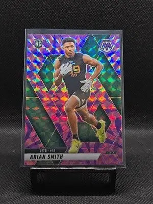 2025 Panini Mosaic Arian Smith Rookie Reactive Purple Prizm #399 - Football Card Single